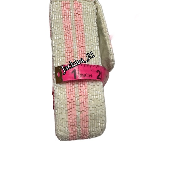 💙 White and Pink Cherry Embroidered Bag - Picture 7 of 8